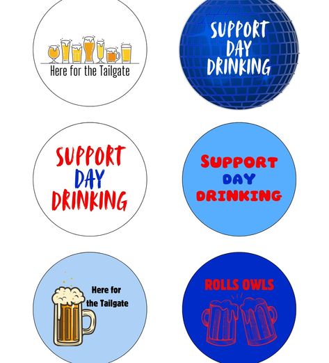 new designs🍻🍻 -can be customized to your school colors -free fau pickup! shipping available📦 #smallbusiness #fau #college #pins #buttons #sorority #gameday #floridaatlantic #custommerch #custom #explore #explorepage Day Drinking, School Colors, Color Free, New Designs, Sorority, Pins, Color