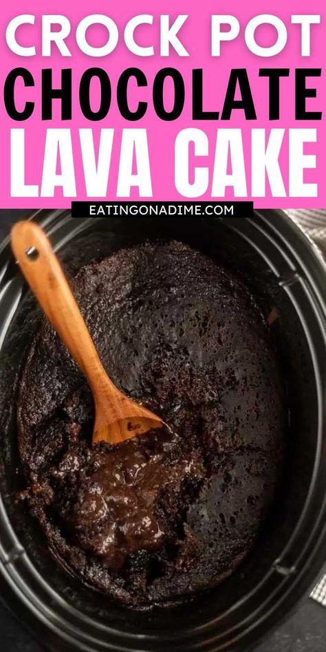 Chocolate Lava Crockpot Cake, Molton Lava Cake Crockpot, Chocolate Pudding Cake Crockpot, Crock Pot Lava Cake Easy, Crockpot Cakes Dump Chocolate, Crockpot Brownie Pudding, Lava Crockpot Cake, Slow Cooker Brownie Pudding, Hot Fudge Pudding Cake Crock Pot