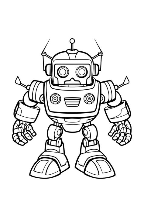 Robot Printable, Boys First Birthday Cake, Free Kids Coloring Pages, Coloring Bookmarks, First Birthday Cakes, Boy First Birthday, Free Printable Coloring, Free Printable Coloring Pages, Coloring Pictures