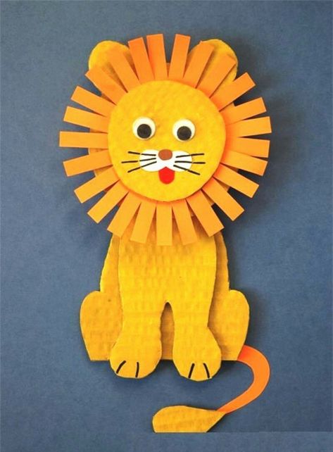 Lion Craft, Animal Crafts For Kids, Paper Plate Crafts, Paper Art Craft, Art N Craft, Paper Crafts For Kids, Paper Crafts Diy Kids, Easy Paper Crafts, Animal Crafts