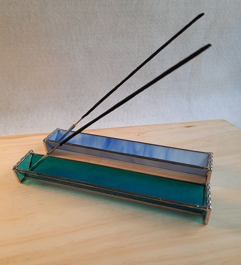 Glass Incense Holder, Stained Glass Incense Holder, Stained Glass Gifts Ideas, Stained Glass Sculpture, Stained Glass Candle, Stained Glass Candle Holders, Stained Glass Wall Art, Stained Glass Candles, Stained Glass Gifts