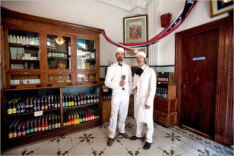 The Franklin Fountain...I can't wait until I can visit this place it looks amazing! Marshmallow Sauce, Cola Syrup, Soda Jerk, University Of Western Ontario, Wine Images, Homemade Soda, New Orleans Museums, Fountain Drink, Watermelon Mint