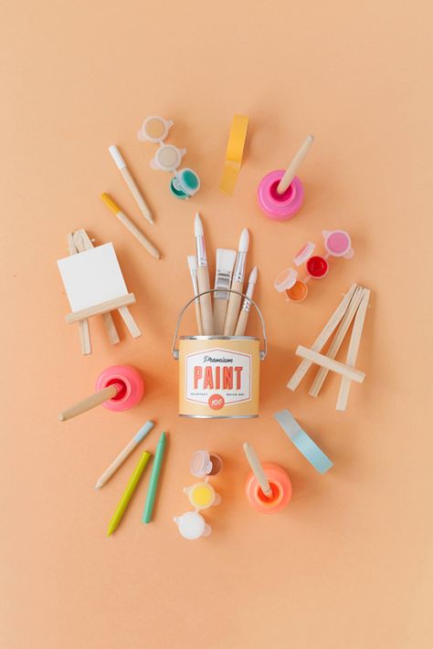 DIY Retro Packaging, Diy Retro, Art Birthday Party, Paint Can, Favor Ideas, Art Party, Photo Styling, Crafts For Teens, Paint Cans