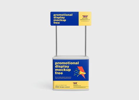 Free Promotional Advertising Counter Table / Display Desk Mockup PSD - Good Mockups Glossier Advertising, Branding Mockups Free, Table Mockup, Display Desk, Promotion Display, Mockup Desk, Display Mockup, High Angle Shot, Display Advertising