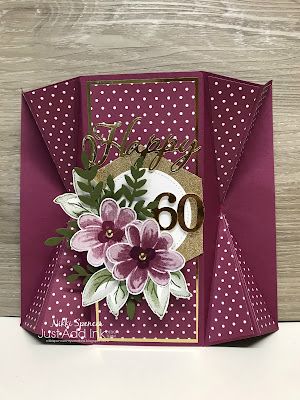 My Sandbox: Just Add Ink #527...Sketch! 60th Birthday Cards For Ladies, Festive Packaging, Fancy Fold Card Tutorials, Happy Friday Friends, 60th Birthday Cards, Interactive Cards, Shaped Cards, Sketch Challenge, Card Making Tutorials