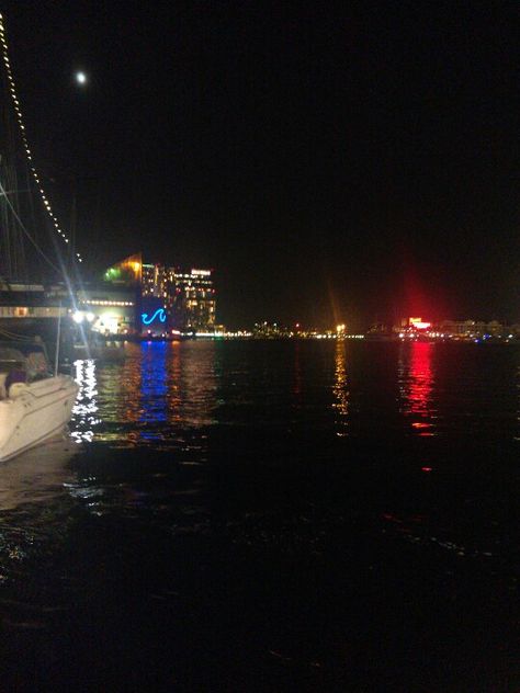 Baltimore, Inner Harbor the night before Sandy. Baltimore At Night, Baltimore Inner Harbor, Baltimore