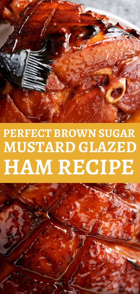 Mustard Glazed Ham, Honey Baked Ham Recipe, Healthy Sauce, Ham Recipes Baked, Ham Dinner, Ham Glaze Recipe, Honey Baked Ham, Cafe Delites, Glazed Ham