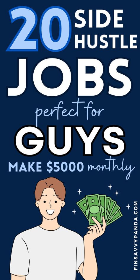 Check out these creative side hustle ideas for men that dads can start at home. Whether you're looking to earn money online or make extra cash on the side, these tips are for men who want to boost their income. Perfect for the busy father aiming to augment his finances! Side Hustle Ideas For Men, Side Hustle Jobs, Ways To Earn Money Online, Make Money Today, Side Hustle Ideas, Money Making Jobs, Make Extra Money, Social Media Jobs, Earn Extra Money