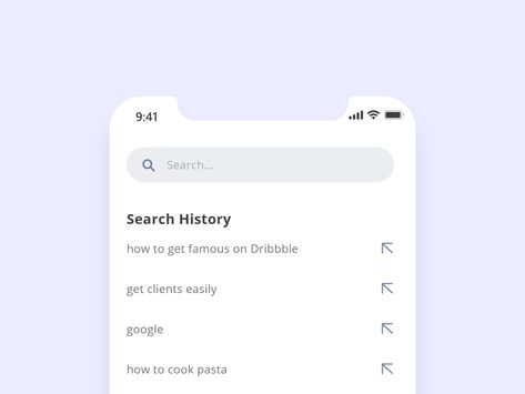 Daily UI - #022 Search by Payam Daliri Search Page Ui Design, Search Bar Ui, Search Ui Design, Search Ui, Design Methodology, App Design Layout, Uiux Design, Best Ui Design, Ios Ui