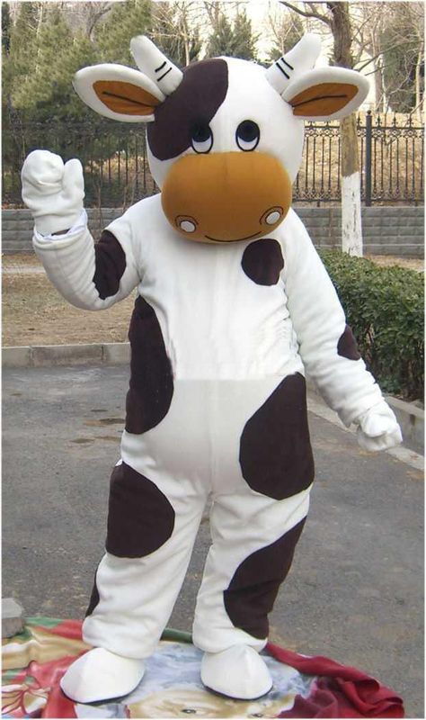 Halloween Party Events, Cow Mascot, All Cartoon Characters, Rabbit Family, Cartoon Character Costume, Character Costume, Black And White Cartoon, Costume Themes, Doll Costume