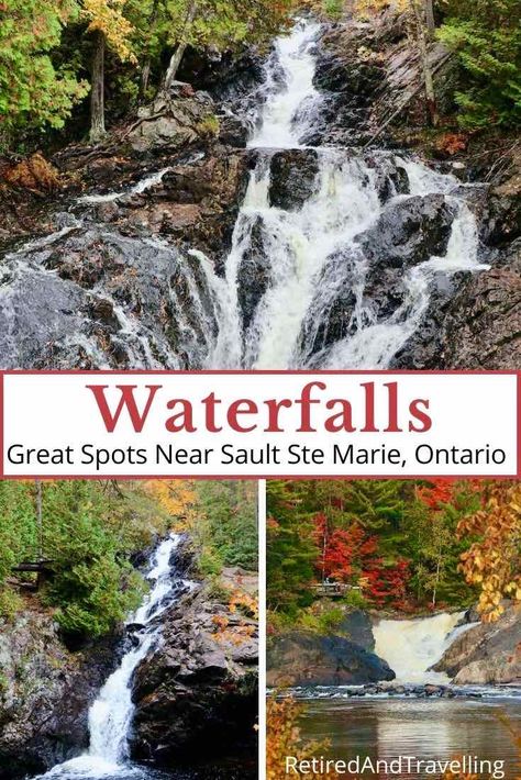 Head to Sault Ste Marie for great waterfall sights. Sault Ste Marie Ontario, Michigan Waterfalls, Sault Ste Marie, Ontario Travel, Thunder Bay, Lake Huron, Lake Ontario, Lake Superior, North America Travel