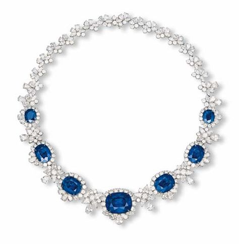 A SAPPHIRE AND DIAMOND NECKLACE Diamond Jewelry Necklace, Diamond Necklaces, Jewelry Auction, Classic Earrings, Blue Jewelry, Sapphire Necklace, Sapphire Jewelry, Lovely Jewellery, Gems Jewelry