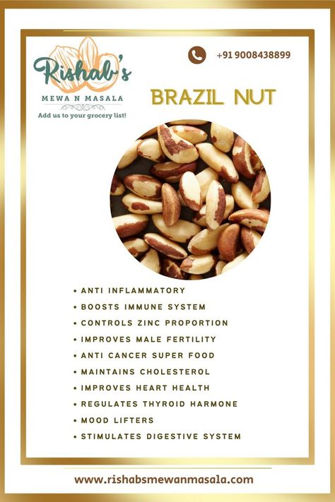 Brazil nuts are among the richest dietary sources of selenium, an essential mineral with antioxidant properties. Selenium plays an important role in reproduction, metabolism, and immune health. In addition to selenium, Brazil nuts contain plenty of protein, essential minerals, and healthful fats. Brazil Nuts Benefits, Sources Of Selenium, Foods With Iodine, Recipes By Ingredients, Gourmet Dishes, Brazil Nuts, Food App, Savoury Dishes, Living Food