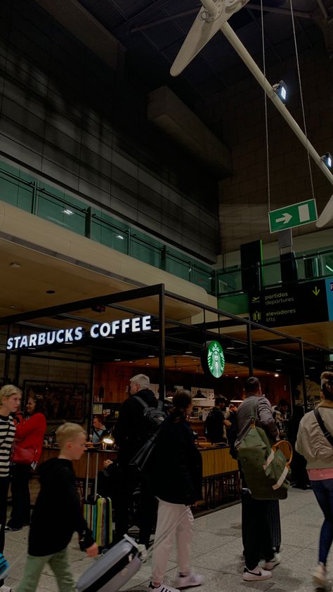 Aesthetic Starbucks, Lisbon Airport, Aesthetic Place, Airport Aesthetic, Travel Vibes, A Aesthetic, Disney Trip, Starbucks Coffee, Disney Trips