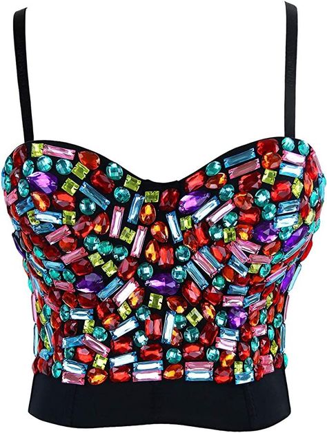 bejeweled midnights inspired crop top. buy it below! Body Shaper Corset, Party Crop Tops, Stylish Tank Tops, Blue White Top, Bralette Crop Top, Corsets And Bustiers, Crop Top Bra, Purple Rhinestone, Rhinestone Bead