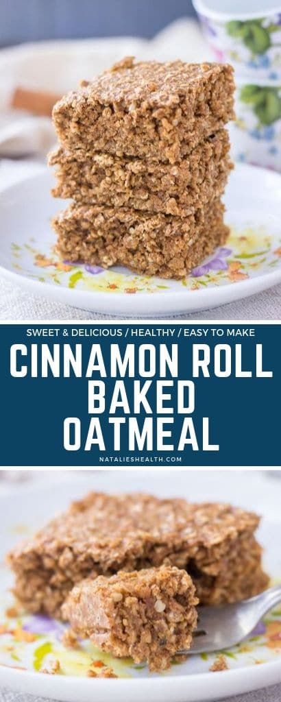 Peanut Butter Baked Oatmeal, Cinnamon Roll Oatmeal, Filling Breakfast Recipes, Breakfast For Busy Mornings, Oatmeal Bake, Cinnamon Roll Bake, Sweet Morning, Vegan Brownies, Healthy Peanut Butter