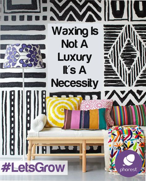 Waxing Is Not A Luxury... It's A Necessity! ;-) #LetsGrow #Waxing #SalonQuotes #Luxury The Design Files, Wallpaper Wall, A Living Room, Wall Graphics, Wall Treatments, Design Case, 인테리어 디자인, Design Interior, Interior Inspiration