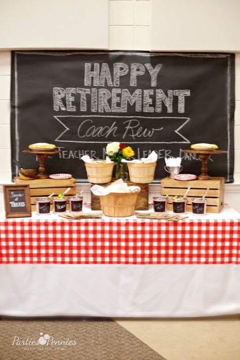 Retirement Bbq Party Ideas, Rustic Retirement Party Ideas, Retirement Party Ideas Decorations, Bible Decorations, Retirement Signs, Retirement Party Ideas, Retirement Party Themes, Teacher Retirement Parties, Bbq Theme