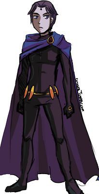 Raven Dc Redesign, Genderbent Raven, Raven Genderbend, Rowan Roth, Witch Oc, Titans Fanart, Quick Doodles, Raven Costume, Titans Raven