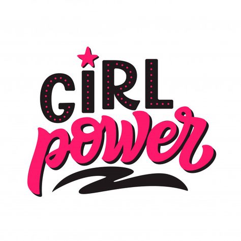 Girl power. vector calligraphy template Premium Vector Calligraphy Templates, Calligraphy Quotes Doodles, Girl Power Tattoo, Power Tattoo, Handlettering Quotes, Girls Power, Text Logo Design, Girls Rules, Word Design