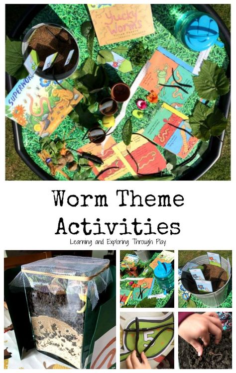 Minibeasts Eyfs, Minibeasts Activities, Worms Preschool, Farm School, Eyfs Activities, Theme Activities, Story Activities, Tuff Tray, Leaf Cards