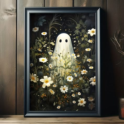 Faster shipping. Better service Halloween Paint And Sip, Ghost Painting, Halloween Wall Decor, Paint Parties, Holiday Halloween, Arte Floral, Autumn Decor, Halloween Prints, Hallows Eve