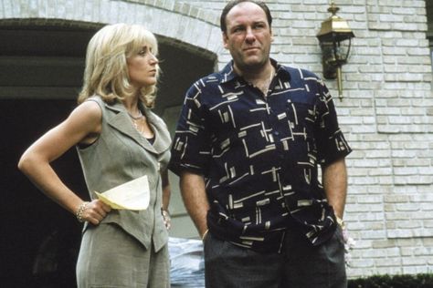 Tony Soprano Style Tony Soprano Style, Tony And Carmella Soprano Halloween Costume, Sopranos Costume, Carmela And Tony Soprano Costume, Tony And Carmella Soprano Costume, Carmella Soprano Costume, Sopranos Halloween Costume, Tony Soprano Outfits, Carmela Soprano Costume