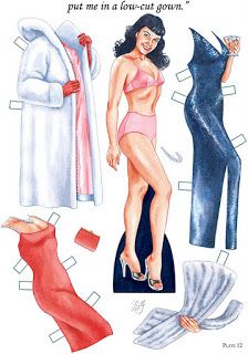 The Paper Collector: Bettie Page by Bruce Patrick Jones Paper Dolls Clothing, Pin Doll, Paper Dolls Printable, Bettie Page, Vintage Paper Dolls, Pin Up Art, Vintage Pinup, Paper Toys, Paper Models