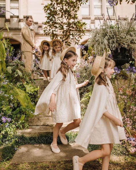 Flower Girl Inspiration, Prairie Wedding, Girls Attire, Mountain Bride, Floral Event Design, Wedding Company, Prairie Style, 90s Nostalgia, Puff Sleeve Dresses