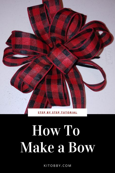 Easy Bows, Tying Bows, Bow Tying, Bow Making Tutorials, Diy Wreath Bow, Christmas Bows Diy, Wreath Bows, Diy Christmas Wreaths Ideas, Christmas Wreaths Ideas