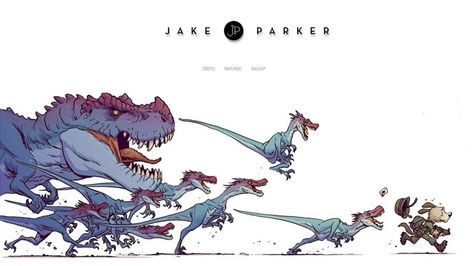 The Current Portfolio Trends of Creative Designers Jake Parker, Animation Portfolio, Portfolio Covers, Sketch Style, Portfolio Inspiration, Dinosaur Art, Freaking Awesome, Artist Portfolio, Creative Portfolio