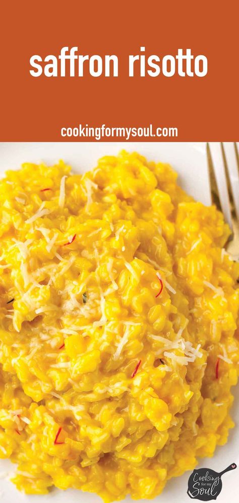 Saffron Seafood Risotto, Cooking With Saffron, Saffron Risotto Recipes, Recipes Using Saffron, Recipes With Saffron, Saffron Pasta Recipe, Saffron Sauce, Saffron Risotto, Saffron Recipes