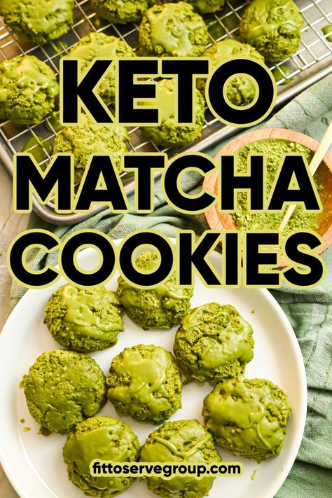 close up images of keto matcha cookies Paleo Matcha Cookies, Keto Matcha Cookies, Matcha Protein Powder Recipes, Matcha Cookies Recipe Healthy, Matcha Keto Recipes, Matcha Oatmeal Cookies, Healthy Matcha Cookies, Recipes Using Matcha Powder, Matcha Cream Cheese Cookies