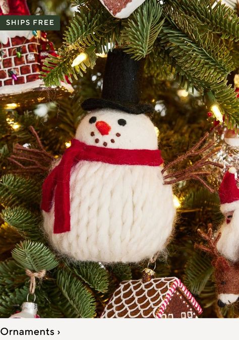 Ornaments Felt Snowman Ornament, Christmas Ornaments Tree, Felt Snowman, Ornaments Tree, Globe Ornament, Snowman Ornament, Snowman Ornaments, Hand Felted, Felt Ornaments