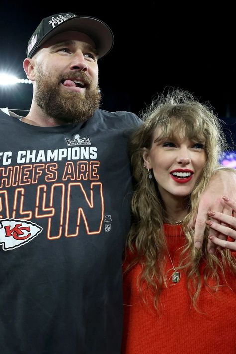 Taylor Swift and Travis Kelce's Romance: The Complete Timeline | WHO Travis Kelce Taylor Swift Costume, Travis Kelce And Taylor Swift, Supportive Girlfriend, Taylor Swift Costume, Travis Taylor, Engagement Plan, Afc Championship, Chiefs Game, Relationship Timeline