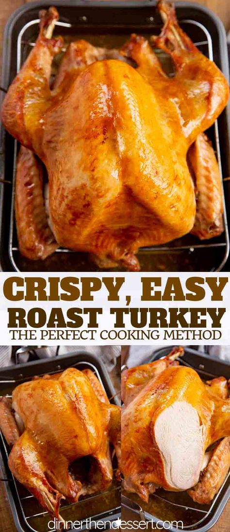 Dessert Turkey, Easy Roast Turkey, Gravy For Thanksgiving, Turkey In Oven, Make Ahead Turkey Gravy, Perfect Roast Turkey, Easy Roast, Piercings Nose, Seasoned Butter