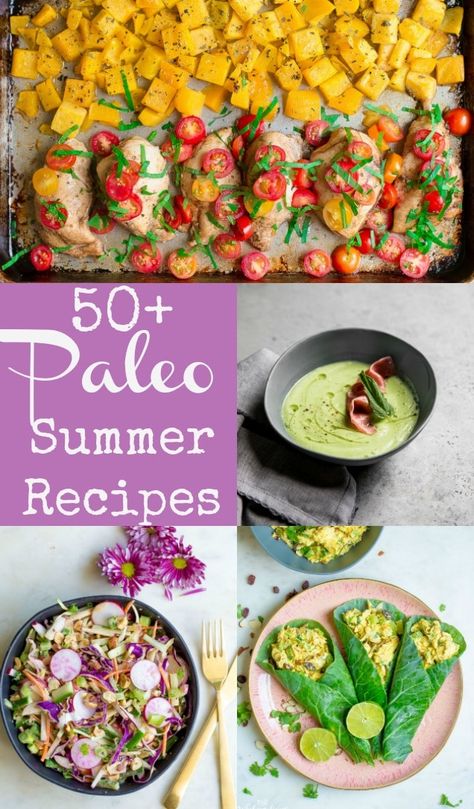 50+ Must Make Paleo Summer Recipes - Wholesomelicious Summer Paleo Recipes, Easy Paleo Dinner, Clean Paleo Recipes, Cauliflower Steaks Recipes, Avocado Salad Recipes, Dinner Meal Prep, Dinner Meal, Recipes For Breakfast, Paleo Lifestyle