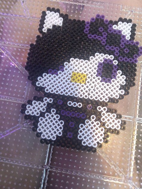 Perler Bead Patterns Y2k, Perler Bead Patterns Emo, Y2k Perler Beads, Goth Perler Beads, Goth Perler Bead Patterns, Emo Perler Beads, Monster High Perler Beads, Perler Beads Hello Kitty, Sanrio Perler Beads