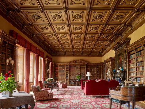 Highclere Castle Interior, The Real Downton Abbey, Classical Building, Highclere Castle, Architectural Competition, Castles Interior, Houses Of Parliament, Parking Design, Stately Home