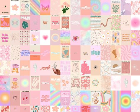 Danish Wall Collage, Pink Danish Pastel, Photo Aestethic, Emo Aesthetic Wallpaper, Danish Pastel Room Decor, 80s Aesthetic Wallpaper, Danish Pastel Room, Aesthetic Wall Collage, Danish Pastel Aesthetic