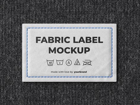 Clothing Labels Design, T Shirt Label, Mockup Template Free, Label Mockup, 타이포그래피 포스터 디자인, Shirt Label, Free Labels, Fabric Labels, Label Tag