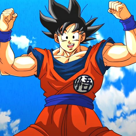 Goku Happy, Goku Smiling, Goku Pfp, Be Happy And Smile, Goku Icon, Dragon Ball Icons, Super Saiyan Blue, Dragon Ball Universe, Random Picture