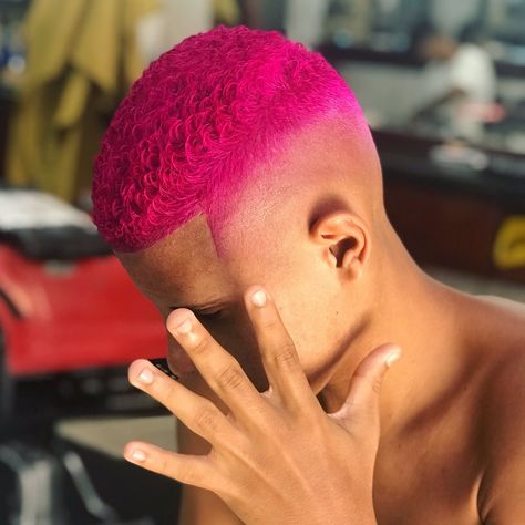 Boys With Dyed Hair, Edc Hair, Haircut Styles For Men, Nicki Concert, Pink Short Hair, Fade Haircut Designs, Cropped Hair, Latest Hair Braids, December Hair