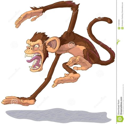 Got an illo accepted @Dreamstime. #Vector #cartoon #clipart #illustration side view of an #angry #chimpanzee #monkey #mascot #jumping and yelling or screaming. Lines and colors on separate layers. Angry Chimpanzee, Chimpanzee Cartoon, Screaming Monkey, Angry Character, Monkey Mascot, Monkey Drawing, Monkey Illustration, Cartoon Expression, Cartoon Monkey