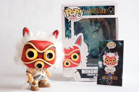 Princess Mononoke Funko Pop Custom Designed by Emmanuel Pérez del Río Funko Pop Custom, Pop Figurine, Funko Pop Dolls, Pop Custom, Funk Pop, Custom Funko Pop, Custom Funko, Funko Pop Collection, Pop Vinyl Figures