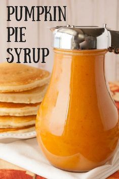 Pumpkin Pie Syrup, Desserts Pumpkin, Simple Syrup Recipes, Pancake Syrup, Pumpkin Desserts, Homemade Syrup, Dessert Sauces, Pumpkin Flavor, Syrup Recipe