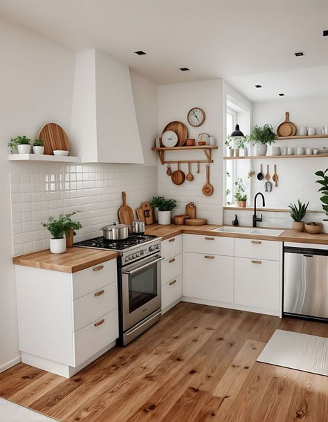 Home Special Decorations Kitchen With Tiles Walls, Boho Farmhouse Kitchen Ideas, Design Home Modern, Minimalist Small Kitchen, Home Modern Decor, Interior Design India, Stylish Kitchen Design, Modern Decor Ideas, Simple Kitchen Design