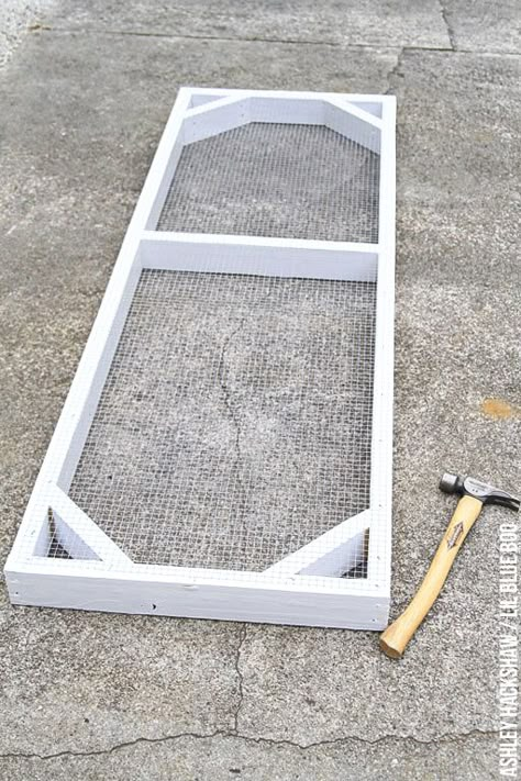 Plans For Chicken Run, Concrete Floor Chicken Run, How To Make A Chicken Coop Door, Chicken Coop Screen Door Diy, How To Attach Hardware Cloth To Chicken Coop, Attaching Hardware Cloth To Chicken Run, Diy Chicken Run Door, Doors For Chicken Coop, How To Build A Chicken Coop Door