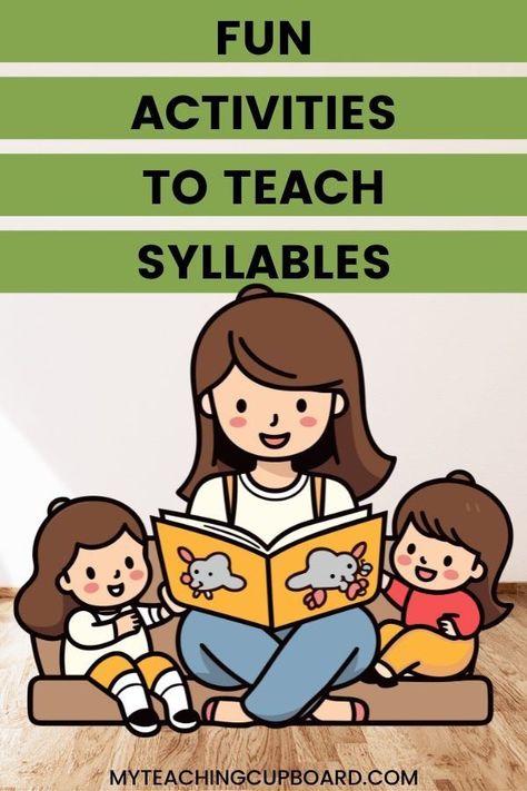 Teach syllables and phonological awareness with these engaging syllables activities for kindergarten and preschool kids. Teaching syllables is so much more than clapping the beats in words! I’ve got a selection of hands-on games and activities your students will love. They will master blending and segmenting syllables in no time. Segmenting Syllables Activities, How To Teach Syllables In Kindergarten, Syllable Segmentation Activities, Phonological Awareness Games, Phoneme Segmentation Activities, Syllable Games, Teaching Syllables, Phonemic Awareness Kindergarten, Play Based Classroom