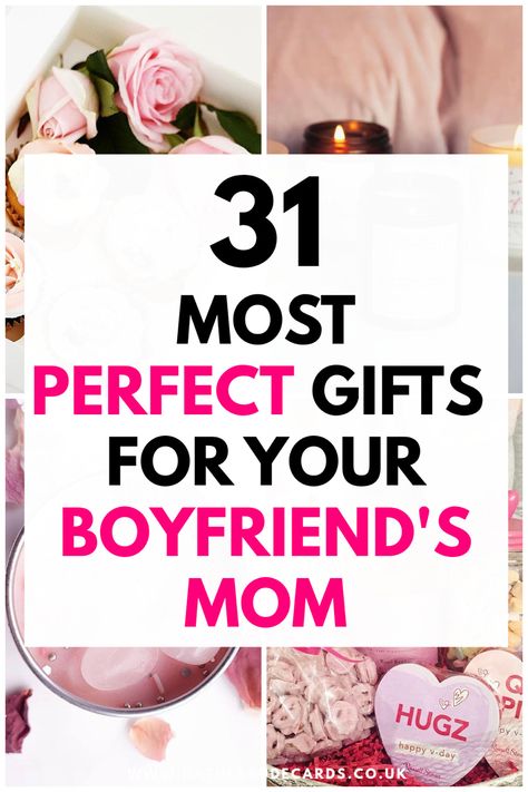 Creative DIY boyfriend mom gift ideas for your boyfriend’s mom, birthday gifts for her she will love Birthday Baskets For Boyfriend, Mom Gift Ideas Christmas, Birthday Greetings For Mom, Birthday Gifts For Your Boyfriend, Gift Ideas Christmas Diy, Diy Birthday Card For Boyfriend, Small Gifts For Boyfriend, Mom Gifts Christmas, To My Boyfriends Mom